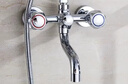 墨林卡浴缸三联冷热水龙头入墙式双孔双把淋浴花洒混水阀浴室沐浴水龙头 单独款:龙头+配件/自配花洒 实拍图