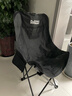 小魔户外折叠椅 折叠靠背椅加高月亮椅露营折叠凳子便携躺椅钓鱼椅 黑 实拍图