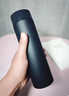 米家 保温杯 316不锈钢水杯 男女士杯子 大容量茶杯便携 350ml黑色 实拍图