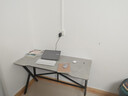 奥伦福特  电脑桌台式家用电竞游戏桌办公书桌简约书房写字桌子 欧式岩板灰-单桌120*60 升级款电竞桌 实拍图