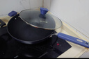 炊大皇炒锅不粘锅易洁少油烟平底炒菜锅煎锅32cm磁炉通用深蓝SL32CG 实拍图