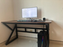 惠寻 京东自有品牌电脑桌书桌学习桌子电竞桌家用台式办公桌长条桌子 140*60CM【加厚实木芯】古典胡桃 实拍图