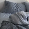 艾薇 A类水洗棉床上四件套双人床单枕套四件套 被套200*230cm 极速灰 实拍图