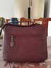 瑾安（JINAN）真皮女包斜挎包包牛皮软皮百搭中年妈妈包情人节三层单肩包女士包 酒红色小号 实拍图