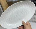 奥美优陶瓷椭圆形鱼盘家用蒸鱼盘子碟子高级感菜盘商用餐具流沙白12寸 实拍图