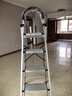 杜邦（DU PONT）梯子家用折叠铝合金梯加厚人字梯登高梯爬步安全梯扶梯楼银色5步 实拍图