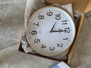 POWER霸王挂钟圆形客厅简约时钟创意挂墙挂表石英钟直径14英寸 实拍图
