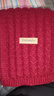 百搭韩版针织毛线红色围巾女2024圣诞冬季高级感新年礼物情侣围脖 针织围巾-酒红色-1个装-保暖 1 实拍图