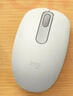 罗技（Logitech）M196 无线蓝牙鼠标 办公鼠标 笔记本商务办公家用 小巧便携 对称手型 珍珠白 实拍图