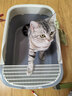 汪野君防外溅猫砂盆半封闭顶入猫厕猫屎盆猫砂铲猫沙盆大号带卡通猫砂垫 实拍图