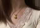 世纪缘珠宝古法黄金吊坠女999足金三花萌马珐琅点睛吊坠送女友礼物 3.91g三花萌马吊坠【绿】 实拍图