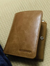 波斯丹顿男士钱包短款头层牛皮学生折叠多卡位卡包韩版手拿钱夹男 实拍图