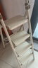 星奇堡奶油梯子折叠人字梯加厚伸缩两用小楼梯室内碳钢家用多功能爬梯 加厚防滑四步梯-奶油白 实拍图