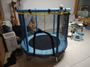 曼迪卡威蹦蹦床室内家用儿童1-3-10岁宝宝砰砰跳跳床小孩蹭蹭床玩具礼物 1.2米 扶手单杠款蓝承重700斤 加厚护网/吸盘静音防滑腿 实拍图