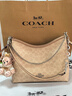 蔻驰（COACH）奥莱女士女包经典标志LAUREL 31号流浪包单肩包斜挎包腋下包礼物 SV/沙黄色/灰褐色 实拍图