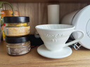 Mongdio手冲咖啡陶瓷滤杯v60过滤漏斗咖啡过滤器01号白色 实拍图