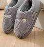 俞兆林棉拖鞋男女居家用室内简约保暖毛绒包跟防滑棉鞋 YI004 实拍图