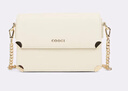 COOGI女士包包女款轻奢品牌单肩包斜挎女包情人节生日礼物女送老婆女友 米白色 实拍图