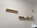 爱必居实木隔板墙上置物架免打孔一字储物架30*10cm 橡胶木 (原木色) 实拍图