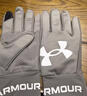 安德玛（Under Armour）骑行手套冬季男女保暖加绒电动摩托车防寒触屏运动滑雪手套 灰色L 实拍图