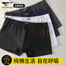 七匹狼男士内裤男纯棉抗菌全棉中腰舒适透气平角裤双层囊袋四角裤头 实拍图