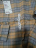 MUJI 女式 法兰绒 衬衫领 长袖衬衫衬衣内搭上衣纯棉冬季女装格子 暗黄色格纹 S （155/80A） 实拍图
