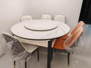 铭府世臻餐桌家用加厚岩板餐桌椅组合方圆两用餐桌813#【1.35米】一桌六椅 实拍图