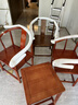 实木椅子中式圈椅围椅三件套南榆木太师椅官帽椅主人椅靠背椅包邮 胡桃色/围椅 整装 实拍图
