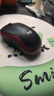 罗技（Logitech）M185鼠标 无线鼠标 办公鼠标 对称鼠标 黑色红边 带无线2.4G接收器 实拍图