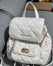 CHARLES&KEITH菱格大容量柔软多用背包书包双肩包包女包生日礼物CK2-60151400 Cream奶白色 S 实拍图