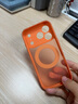 京东京造【支架磁吸|360°可调节】iPhone17 Pro手机壳磁吸苹果17 Pro保护套肤感磁吸防摔MagSafe充电橙色 实拍图
