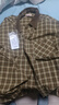 马登工装美式复古苏格兰格纹长袖衬衫灯芯绒拼接翻领格子衬衣男秋季 卡其格 L 实拍图