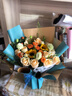 艾斯维娜情人节鲜花速递向日葵混搭花束生日礼物全国同城配送 向日葵香槟韩式花束 实拍图