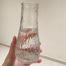 玻璃花瓶透明植物插花瓶水培容器大花瓶装饰客厅摆件 透明水波纹20*6*9 1个装 实拍图