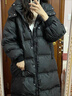 鸭鸭（YAYA）佟丽娅同款泡芙长款羽绒服女士2024新款过膝东北加厚极寒休闲外套 黑色 S 155 实拍图