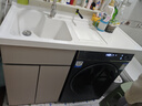 JOMOW九牧王蜂窝铝洗衣柜阳台一体台盆洗衣池槽洗衣机柜滚筒伴侣浴室柜 120CM 左盆 奶茶色 送抽拉龙头 实拍图