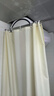 蓓柅高档纯色浴帘防水布浴室帘卫生间加厚涤纶洗澡间帘子淋浴隔断挂帘 暖米色 宽150*高200cm 实拍图