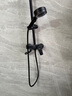 四季沐歌（MICOE）黑色增压淋浴花洒喷头套装 浴室淋浴头花洒手持花洒三件套HS125 实拍图