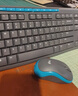 罗技（Logitech）MK275 键鼠套装 无线键鼠套装 办公键鼠套装 全尺寸 商务键鼠套装 带无线2.4G接收器 黑蓝色 实拍图