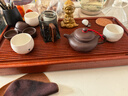 从简整块花梨木茶盘排水式家用实木茶台大号电木茶托简易功夫茶具托盘 南美花梨木简美：63*32*4.5CM 实拍图