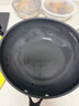 三禾无涂层不粘炒锅炒菜锅无油烟钛合金钛锅具30cm天穹黑配钢铲LC30S1 实拍图