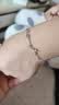 中国黄金（CHINA GOLD）S925银幸运四叶草双层手链女款轻奢小众手饰双十一生日礼物送女友 【今/次日达】玫瑰礼盒+S925银四叶草双层手链 实拍图