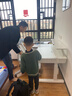 黑白调A2学习桌书桌儿童桌椅实木升降桌子写字桌电脑桌【进口橡胶木】1m 实拍图