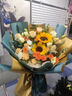 艾斯维娜情人节鲜花速递向日葵混搭花束生日礼物全国同城配送 向日葵香槟韩式花束 实拍图