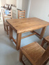 鲁班一木实木餐桌北方老榆木餐桌椅组合小户型长方形 1.4米1.6米吃饭桌子 一桌四椅1.4米桌子 实拍图