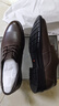 红蜻蜓真皮男鞋秋冬舒适商务休闲皮鞋高级正装德比鞋婚鞋WTA7376棕色40 实拍图