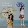 蕉下（beneunder）防紫外线遮阳伞三折双层黑胶晴雨伞防晒伞BM011蓝铃 实拍图