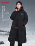 鸭鸭【王一博同款】情侣时尚长款加厚保暖都市户外连帽羽绒服 实拍图