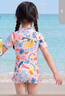 361°儿童泳衣女童可爱印花短袖连体游泳衣中小童女孩夏季速干泳装 实拍图