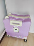 希仲儿童行李箱女孩可骑可坐卡通可爱小型登机箱拉链结实耐用旅行箱 紫色库洛米-加厚pc/杯架 20英寸 【超轻便，可手提上飞机】 实拍图